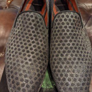 Magnanni Loafers - 'Haute Couture' - Silver/Black/Gray - Sz 15 US